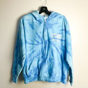 Destinations Outer Banks OBX Tie Dye Full Zip Hoodie Sweatshirt XL
